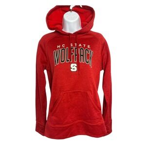 NC State Wolfpack NCAA Womens Red Pullover Hoodie Sweatshirt Pocket College Cozy